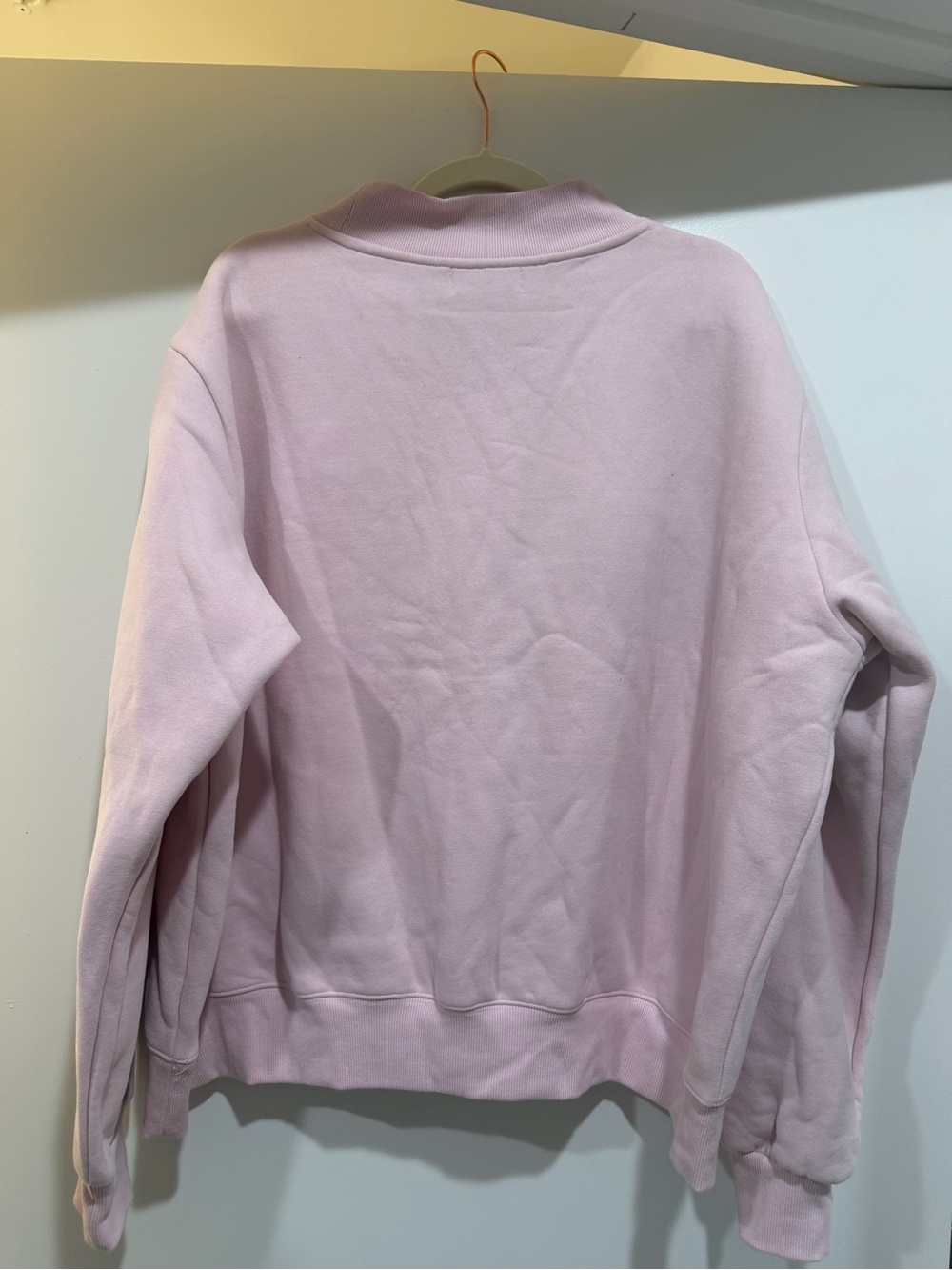 PARKE Mock-Neck Pink Pullover Sweatshirt - Picture 3 of 3